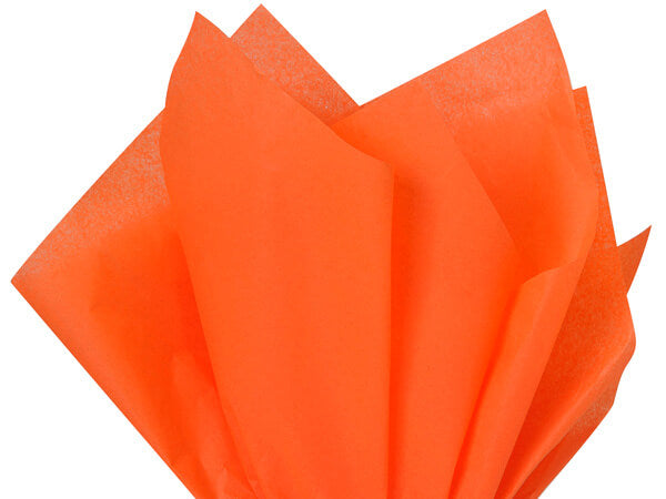 Tangerine Tissue Paper Squares, Bulk 480 Sheets, Premium Gift Wrap and Art Supplies for Birthdays, Holidays, or Presents by Feronia packaging, Large 15 Inch x 20 Inch