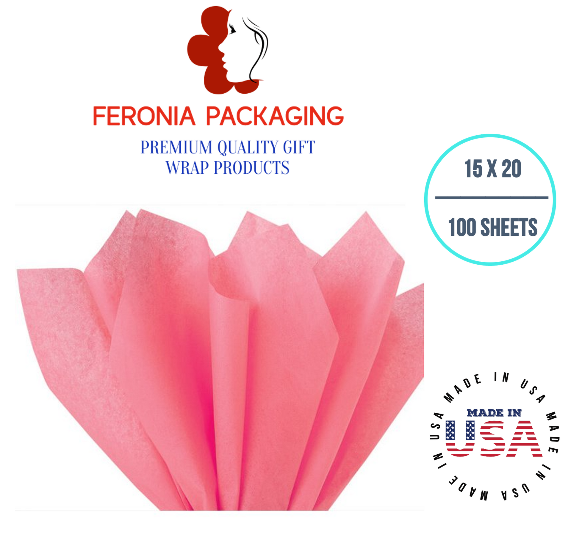 Coral Rose Tissue Paper