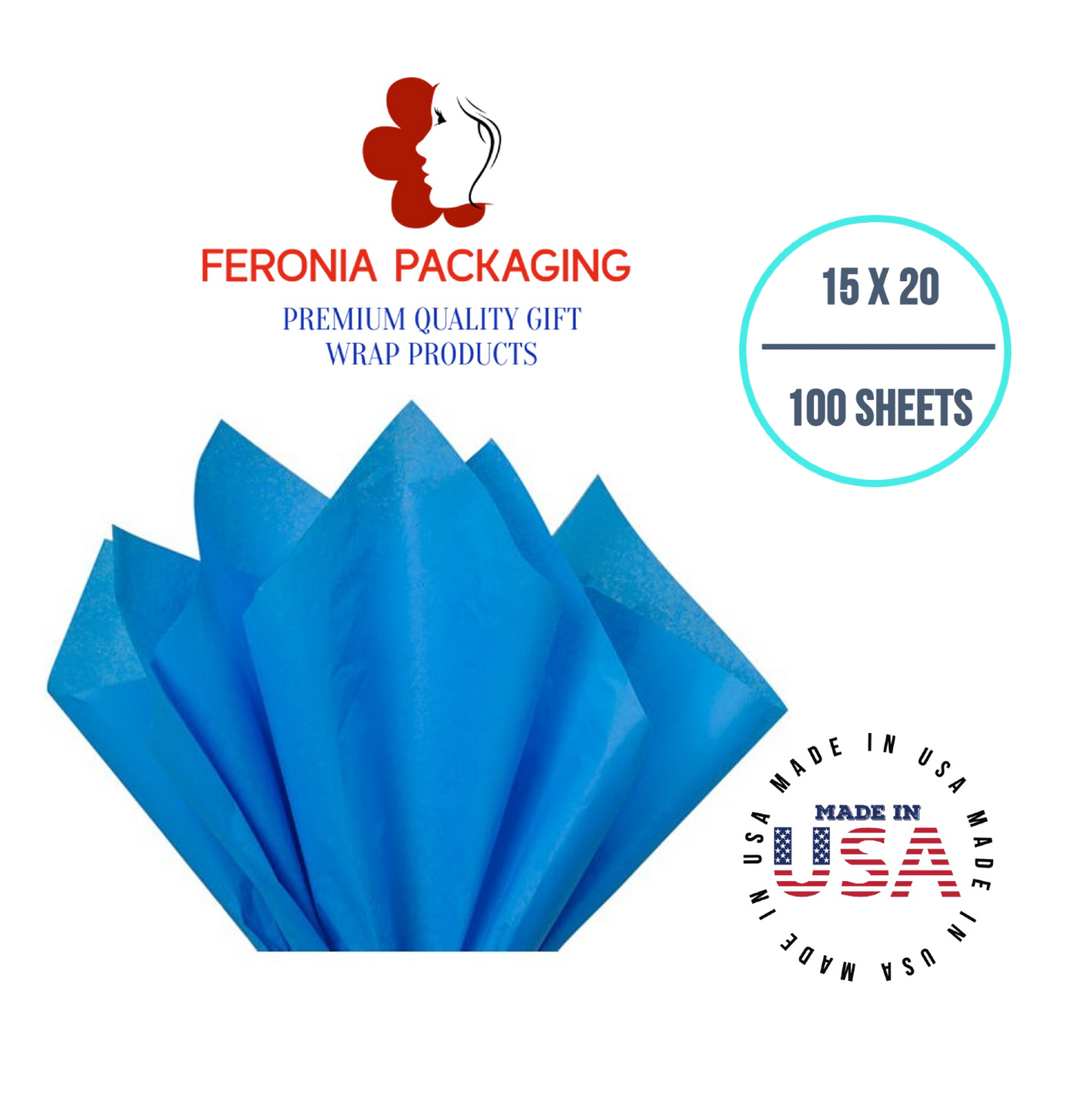 Brilliant Blue Tissue Paper