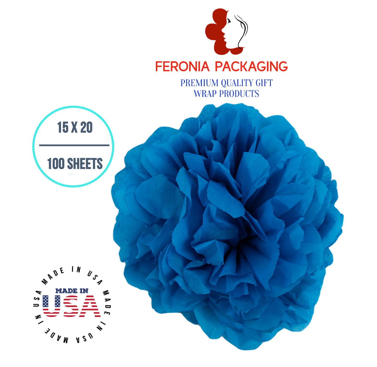 Brilliant Blue Tissue Paper