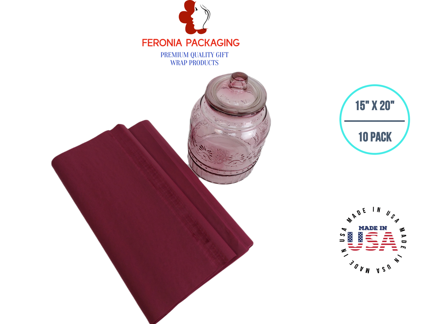 Burgundy Tissue Paper Squares, Bulk 10 Sheets, Premium Gift Wrap and A –  www.