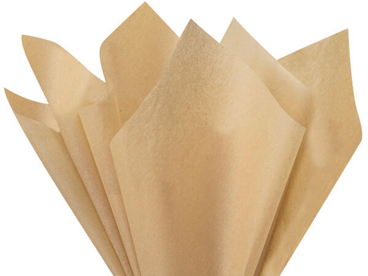 Desert Tan  Tissue Paper Squares, Bulk 100 Sheets, Premium Gift Wrap and Art Supplies for Birthdays, Holidays, or Presents by Feronia packaging, Large 15 Inch x 20 Inch